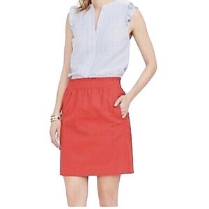 𝅺j Crew Factory Linen Cotton Sidewalk Mini Skirt Size 4